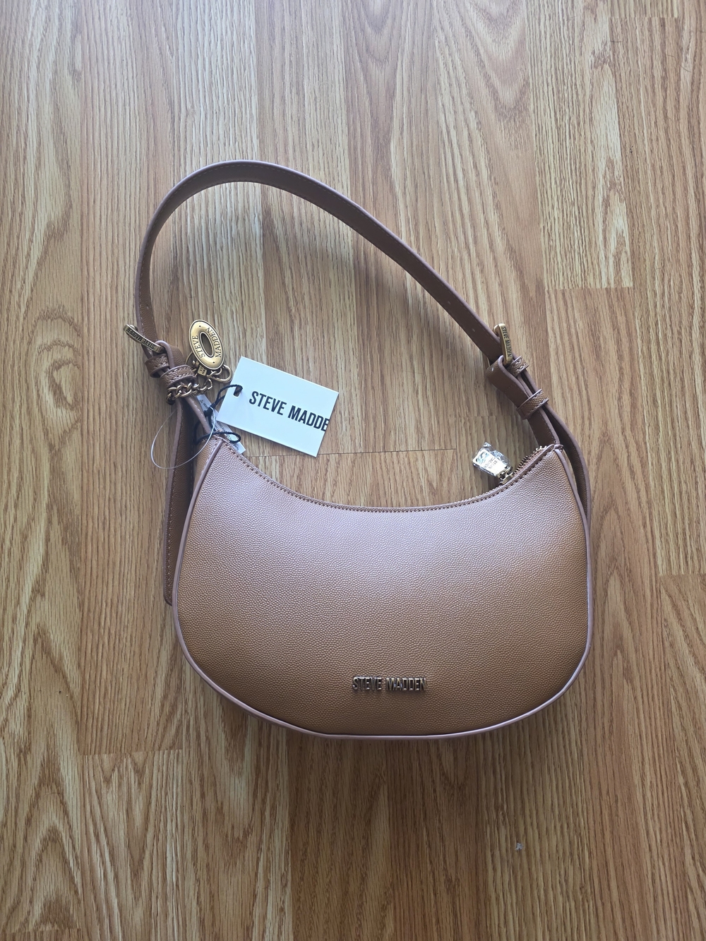 Steve Madden Camel Curved Shoulder Bag